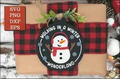 ornament SVG for Cricut, Winter Wonderland design, Snowman SVG