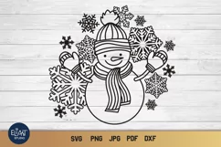 Snowman SVG Design with Mittens, Scarf and Hat for T-shirts, Mugs, Pillows, Christmas Home Decor. This Winter Design is Compatible with Cricut and Silhouette Cutting Machines