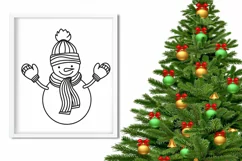 Snowman SVG Design with Mittens, Scarf and Hat for T-shirts, Mugs, Pillows, Christmas Home Decor. This Winter Design is Compatible with Cricut and Silhouette