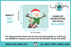Snowman Christmas Treat Bag Template SVG Product Image 2