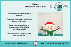 Snowman Christmas Treat Bag Template SVG Product Image 3