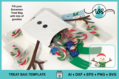 Snowman Christmas Treat Bag Template SVG Product Image 4