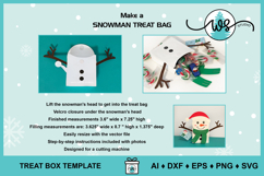 Snowman Christmas Treat Bag Template SVG Product Image 5