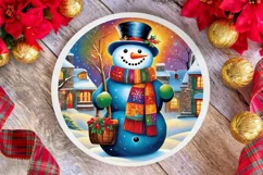 Snowman with Scarf Ornament PNG Product Image 1