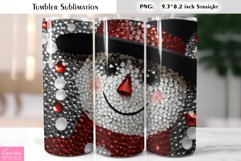 Christmas Glitter Snowman Tumbler Sublimation|3d Christmas Product Image 1
