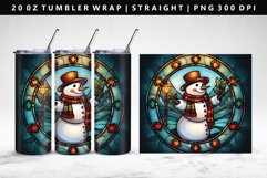 Snowman 20oz Tumbler Wrap PNG Design Product Image 4