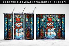 Snowman 20oz Tumbler Wrap, Sublimation PNG Design Product Image 1