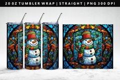 Snowman 20oz Tumbler Wrap, Sublimation PNG Design Product Image 1
