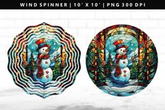 Snowman Wind Spinner Design | Wind Spinner Sublimation PNG Product Image 1