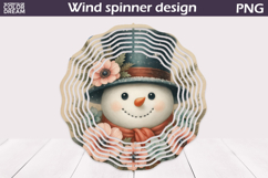 Christmas Wind Spinner | Snowman Floral Wind Spinner Product Image 1