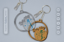 Snowman Keychain SVG Product Image 2