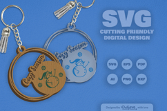 Snowman Keychain SVG Product Image 2