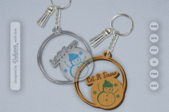 Snowman Keychain SVG Product Image 2