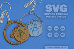 Snowman Keychain SVG Product Image 2