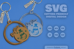 Snowman Keychain SVG Product Image 2