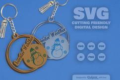 Snowman Keychain SVG Product Image 2