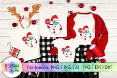 Funny Snowman with STOP Sign SVG | Santa Please Stop Here Product Image 1