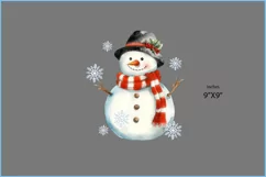 Christmas cute snowmen png clipart| Watercolor snowmen Product Image 2
