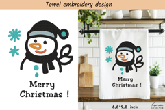 Funny Snowman|Christmas Embroidery Towel Design Product Image 1