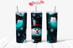 Snowman | Christmas | 20oz Tumbler Sublimation Wrap Product Image 1
