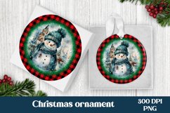 Christmas cute snowman ornament | Snowman sublimation PNG Product Image 1