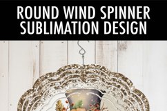 Rustic Snowman with Rose Wind Spinner Sublimation Design Product Image 5