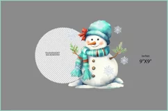 Cute Snowmen png clipart|snowmen Watercolor Christmas print Product Image 2
