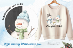 Watercolour Snowman Clipart Snowmen Assets Christmas Product Image 5