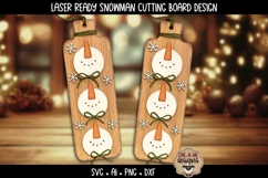 Snowman Cookie Board Laser Ready SVG | Cutting Board SVG Product Image 1