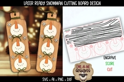 Snowman Cookie Board Laser Ready SVG | Cutting Board SVG Product Image 2