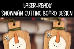 Snowman Cookie Board Laser Ready SVG | Cutting Board SVG Product Image 3