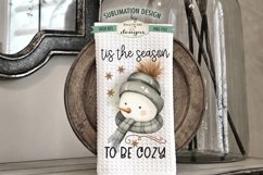 Tis Season Cozy Snowman | Kitchen Towel Sublimation Design Product Image 1