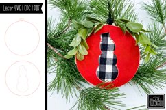 Laser Snowman Cutout Christmas Ornament Design Product Image 1