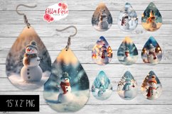 Snowman | 9 Sets of Teardrop Earrings PNGs Product Image 1