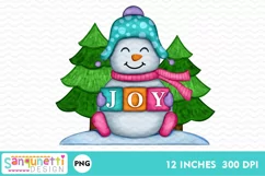 Snowman Joy Winter and Christmas PNG Sublimation Product Image 2