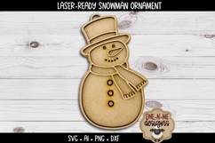 Snowman Ornament Laser Ready SVG |Christmas Laser SVG Product Image 3