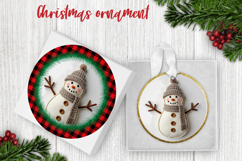 Snowman ornaments PNG | Christmas sublimation design Product Image 1