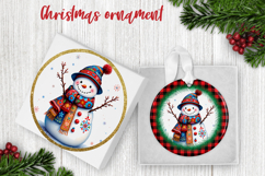 Snowman ornaments PNG | Christmas sublimation design Product Image 1