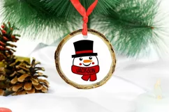 Festive Snowman Face SVG: Adorable Winter Design with Scarf Product Image 2