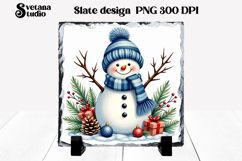Christmas cute snowman slate | Christmas pillow sublimation Product Image 1