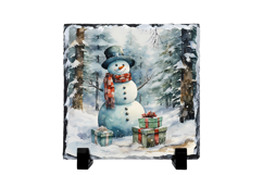 Christmas cute snowman slate PNG | Christmas sublimation Product Image 1