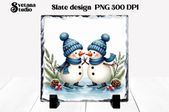 Christmas cute snowman slate | Christmas pillow sublimation Product Image 1