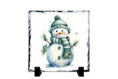 Christmas cute snowman slate PNG | Christmas sublimation Product Image 1