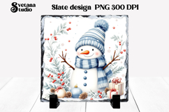 Christmas cute snowman slate | Christmas pillow sublimation Product Image 1