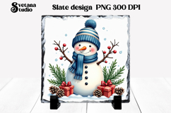 Christmas cute snowman slate | Christmas pillow sublimation Product Image 1