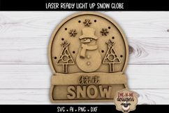 Let It Snow Snowman Snow Globe Light Up Laser Ready SVG Product Image 3