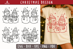 Snowman Family SVG Cute snowmen Christmas designs