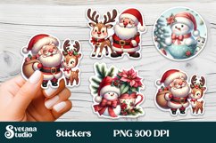 Christmas snowman stickers | Printable Christmas sticker Product Image 1