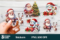 Christmas snowman stickers | Printable Christmas sticker Product Image 1