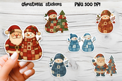 Christmas Patchwork stickers | Printable Christmas sticker   Product Image 1